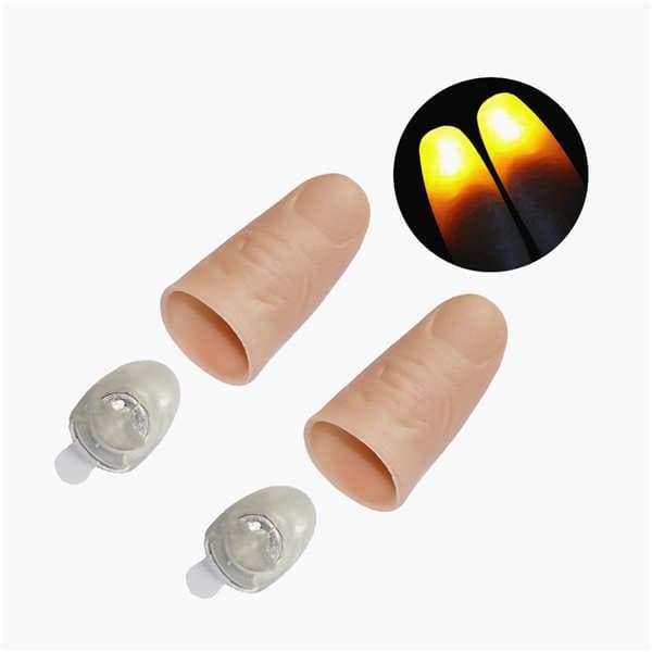 PVC MagicThumb Light Party Stage Glow Fingers Light 2ks biela
