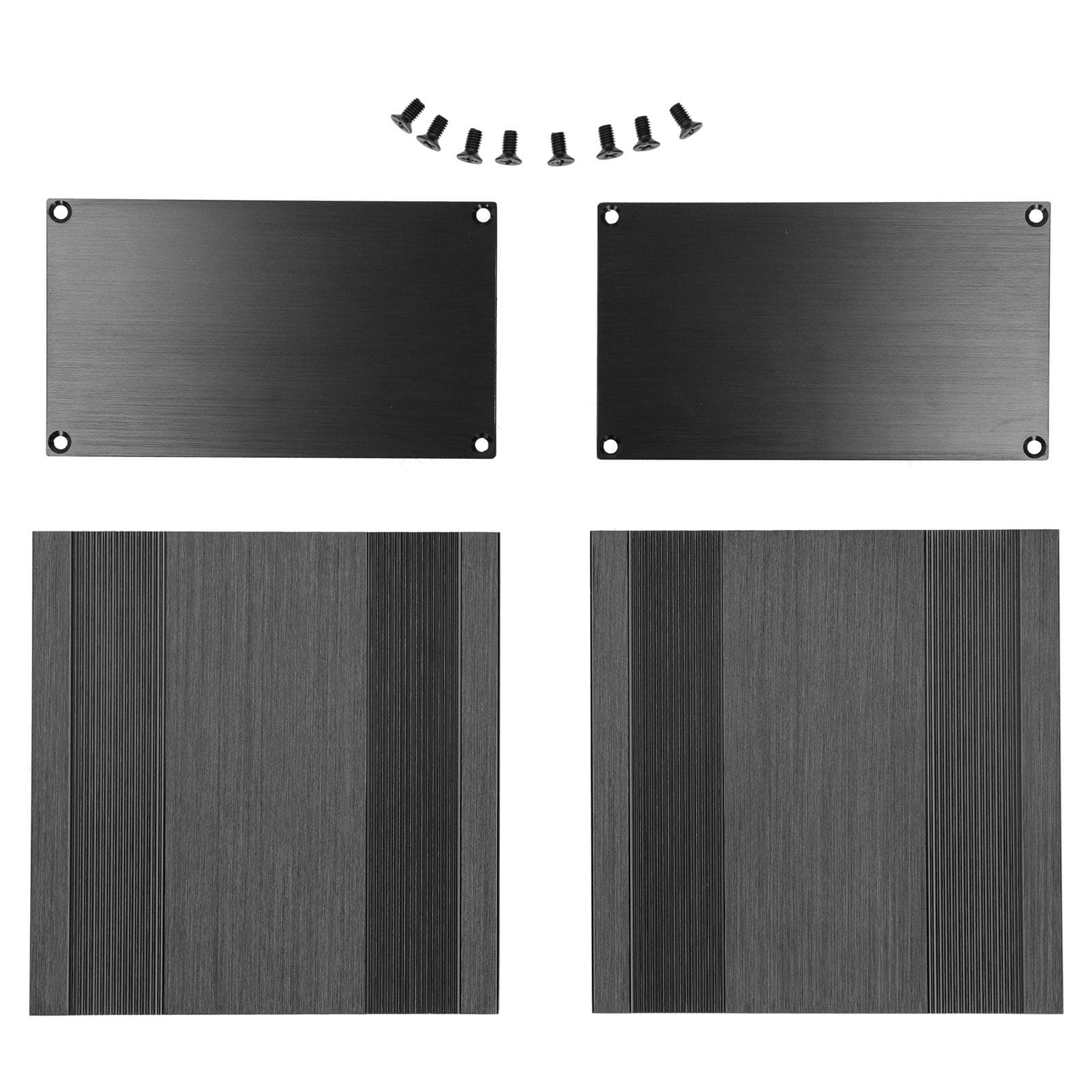 Projektová skriňa z hliníkovej zliatiny HIFI lampový výkonový zosilňovač Škrupina Brúsená čierna 82,2x145x150mm