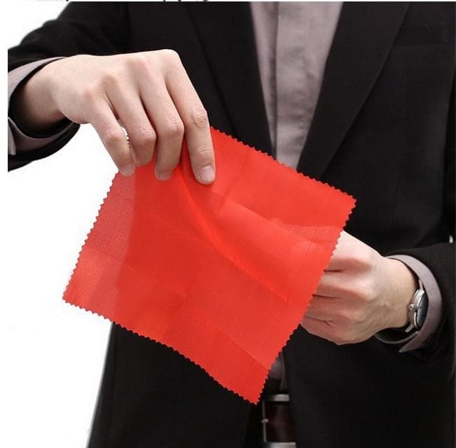 Rekvizity pre kúzelnícky trik Zmiznutie Objavujúci sa Plastový Konček Prsta Palec + Červená Hodvábna Šatka Triky Zmiznutia Javisko