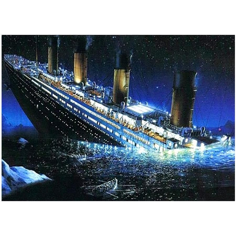 Kompletná 5D DIY diamantová maľba Titanic Diamantové vyšívanie súprava krížikovým stehom Drahokamový darček do domácnosti