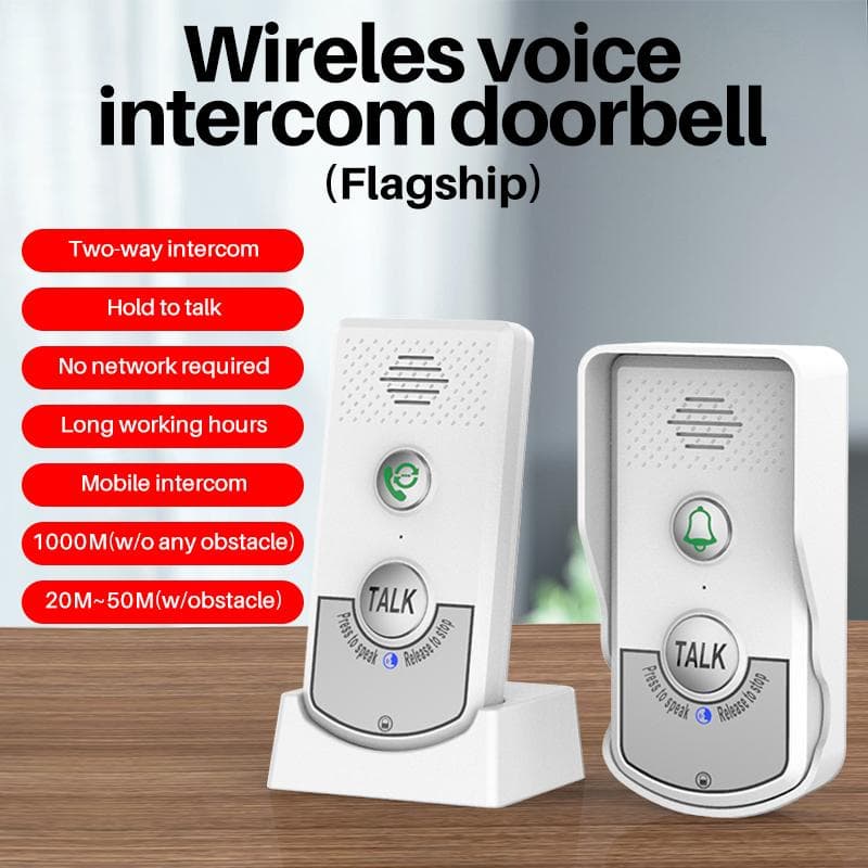 2,4 GHz bezdrôtový audio interkom domový telefón obojsmerný hlasový zvonček H8 vysielač a prijímač hlasu Vysielačka dverného zvončeka