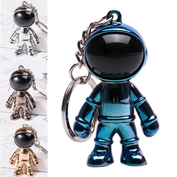 3D módna kľúčenka astronauta Vesmírny robot Vesmírna kľúčenka modrá