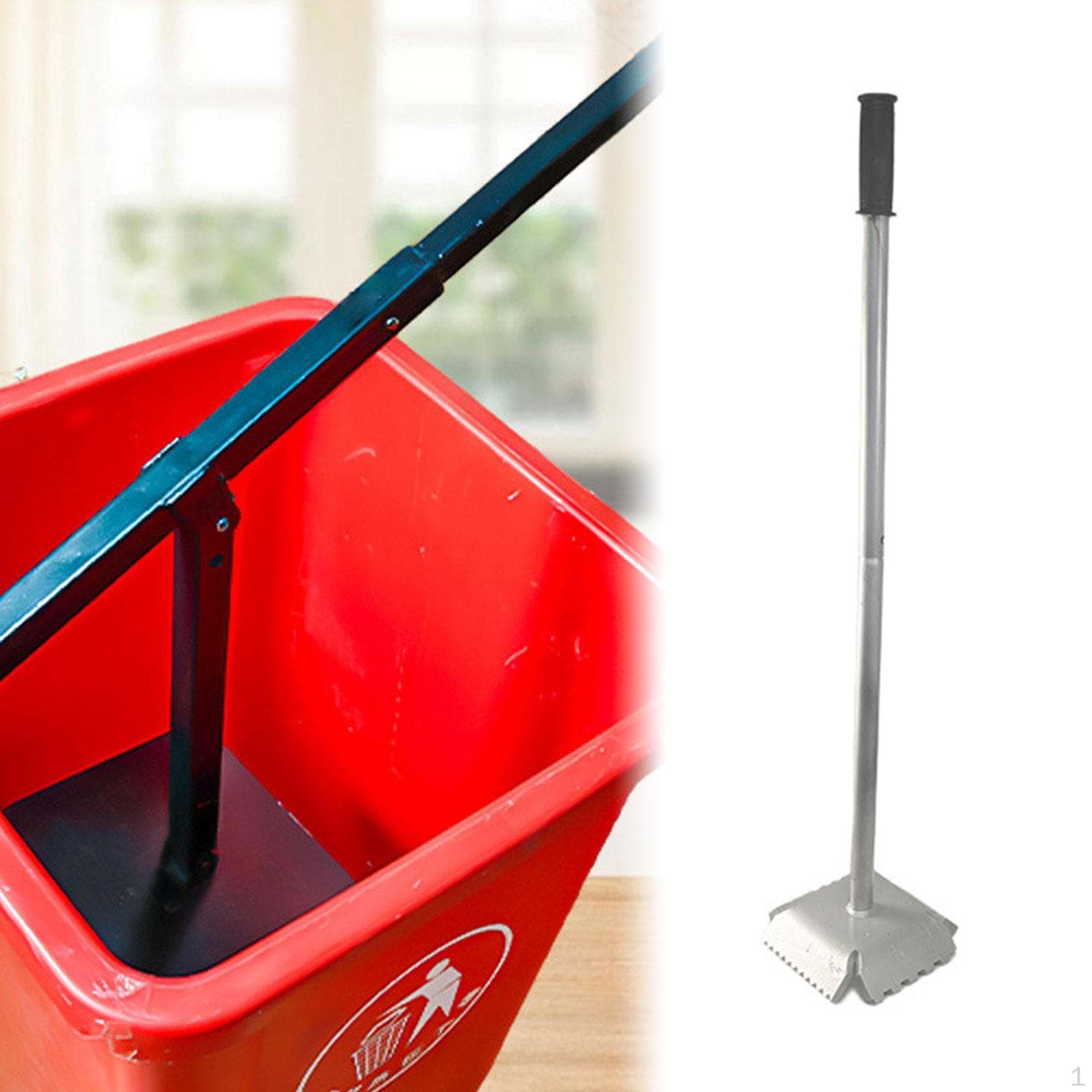 Trash Can Compactor Heavy Duty Convenient Sturdy Easy to Use Labor Tool for Outdoor Dumpster