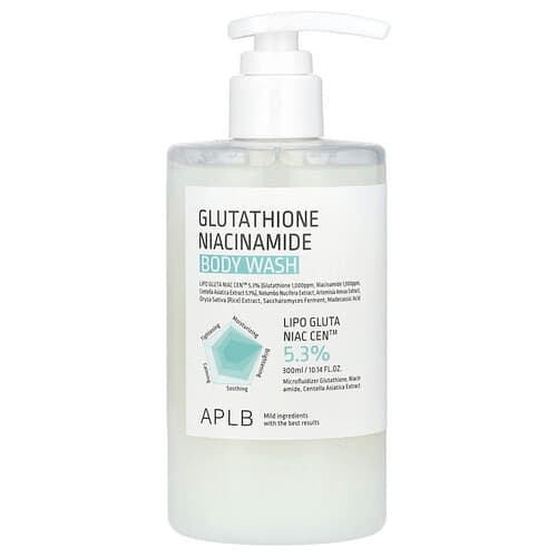 APLB, Glutatión niacínamid, sprchový gél, 300 ml