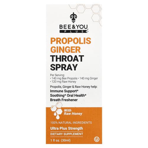 Bee & You, Sprej do hrdla s propolisom a zázvorom, 30 ml