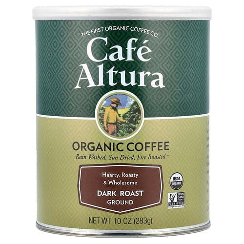 Cafe Altura, Organická mletá káva, tmavo pražená, 283 g