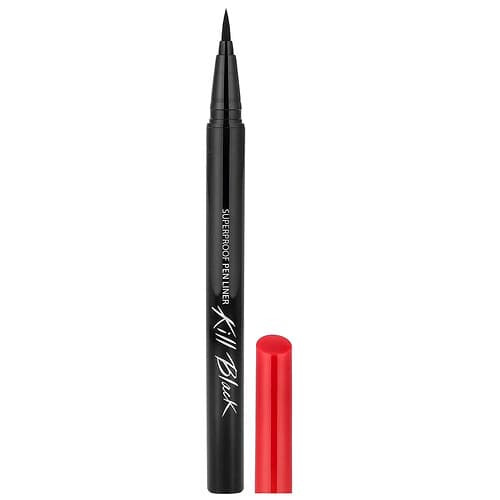 Clio, Superproof Pen Liner, Kill Black, 01 Black, 0,01 fl oz (0,55 ml)