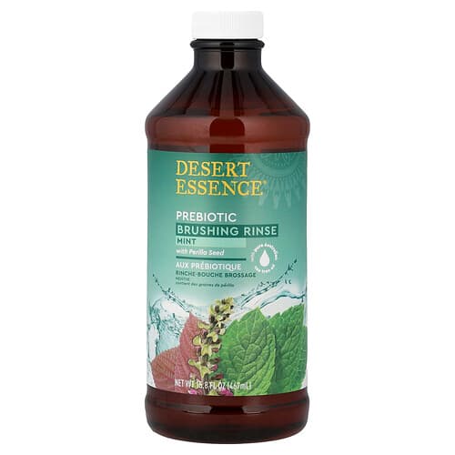 Desert Essence, Prebiotický rastlinný čistiaci prostriedok na zuby, mäta, 467 ml
