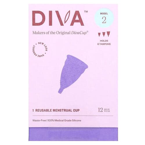 Diva International, DivaCup, model 2, 1 opakovane použiteľný menštruačný kalíšok