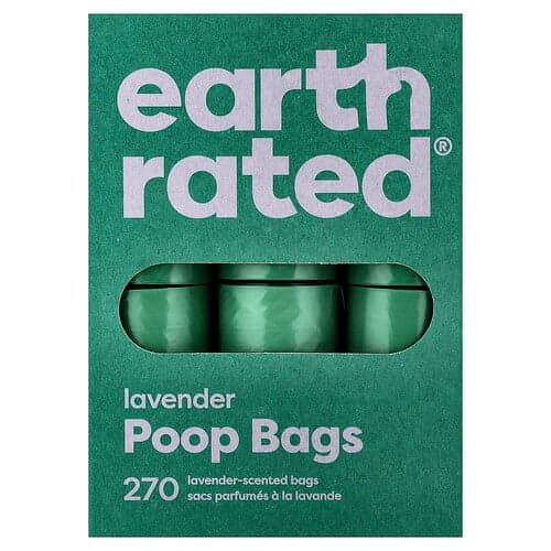 Earth Rated, Vrecká na psie hovienka, levanduľové, 270 vrecúšok
