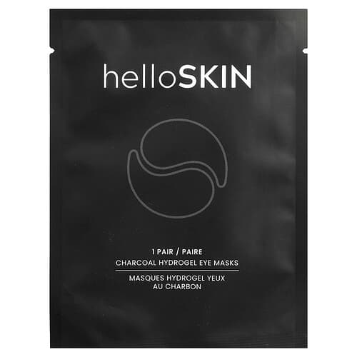 HelloSkin, Hydrogélové očné masky s aktívnym uhlím, 1 pár
