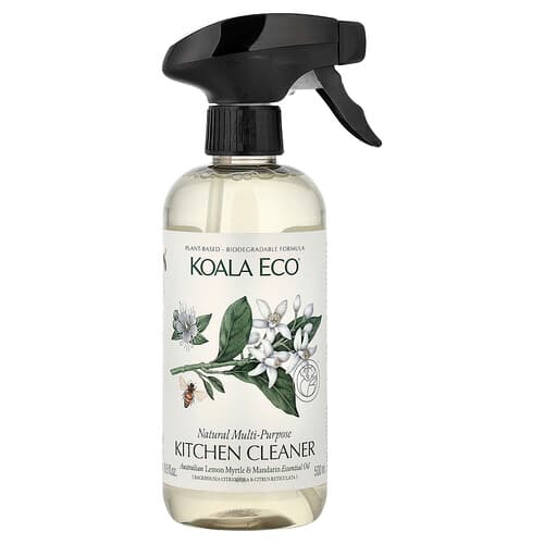 Koala Eco, Prírodný viacúčelový čistiaci prostriedok do kuchyne, esenciálny olej z austrálskej citrónovej myrty a mandarínky, 500 ml