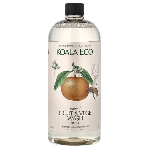 Koala Eco, Prírodný umývací prostriedok na ovocie a zeleninu, náhradná náplň, esenciálny olej z austrálskej mandarínky, 1 l