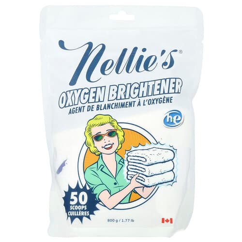 Nellie's, Kyslíkový rozjasňovač, 50 odmeriek, 800 g