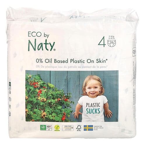 Naty, Ekologické plienky, veľkosť 4, 7-18 kg, 26 plienok