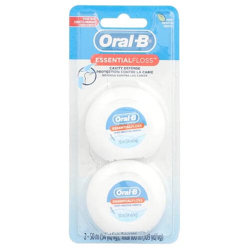 Oral-B, EssentialFloss™, Výhodné balenie, mätová, 2 ks, kus po 50 m