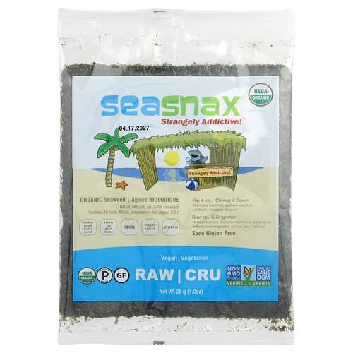 SeaSnax, Organické morské riasy, 28 g
