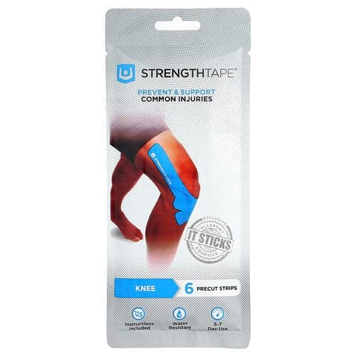 Strengthtape, Kineziologická páska na koleno, 6 predrezaných pásikov