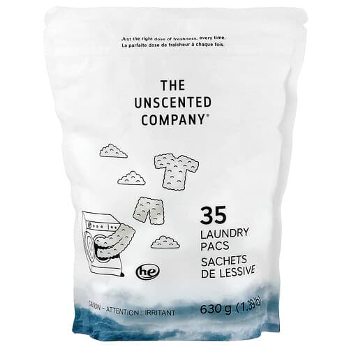 The Unscented Company, Pracie balenia, bez vône, 35 balení, 630 g