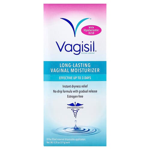 Vagisil, Dlhotrvajúci hydratačný lubrikant, 8 predplnených vnútorných jednorazových aplikátorov, každý po 5,9 g