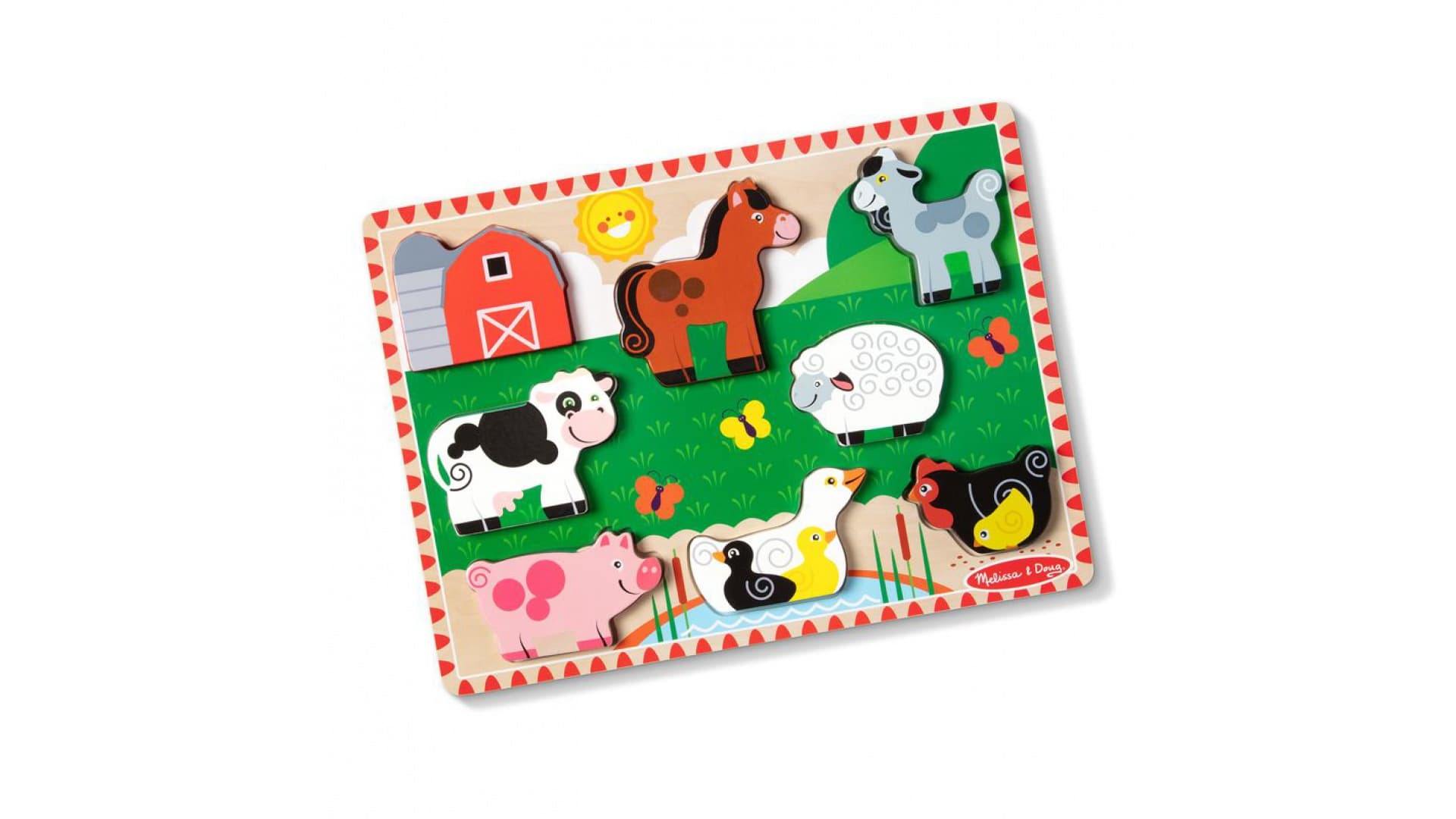 Melissa & Doug drevené puzzle zvieratká na farme
