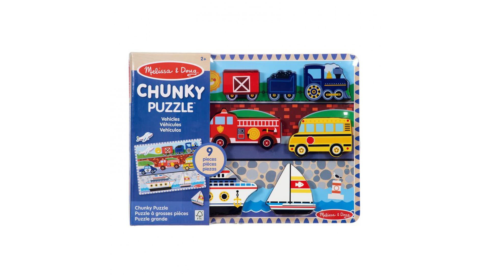 Melissa & Doug drevené puzzle dopravné prostriedky