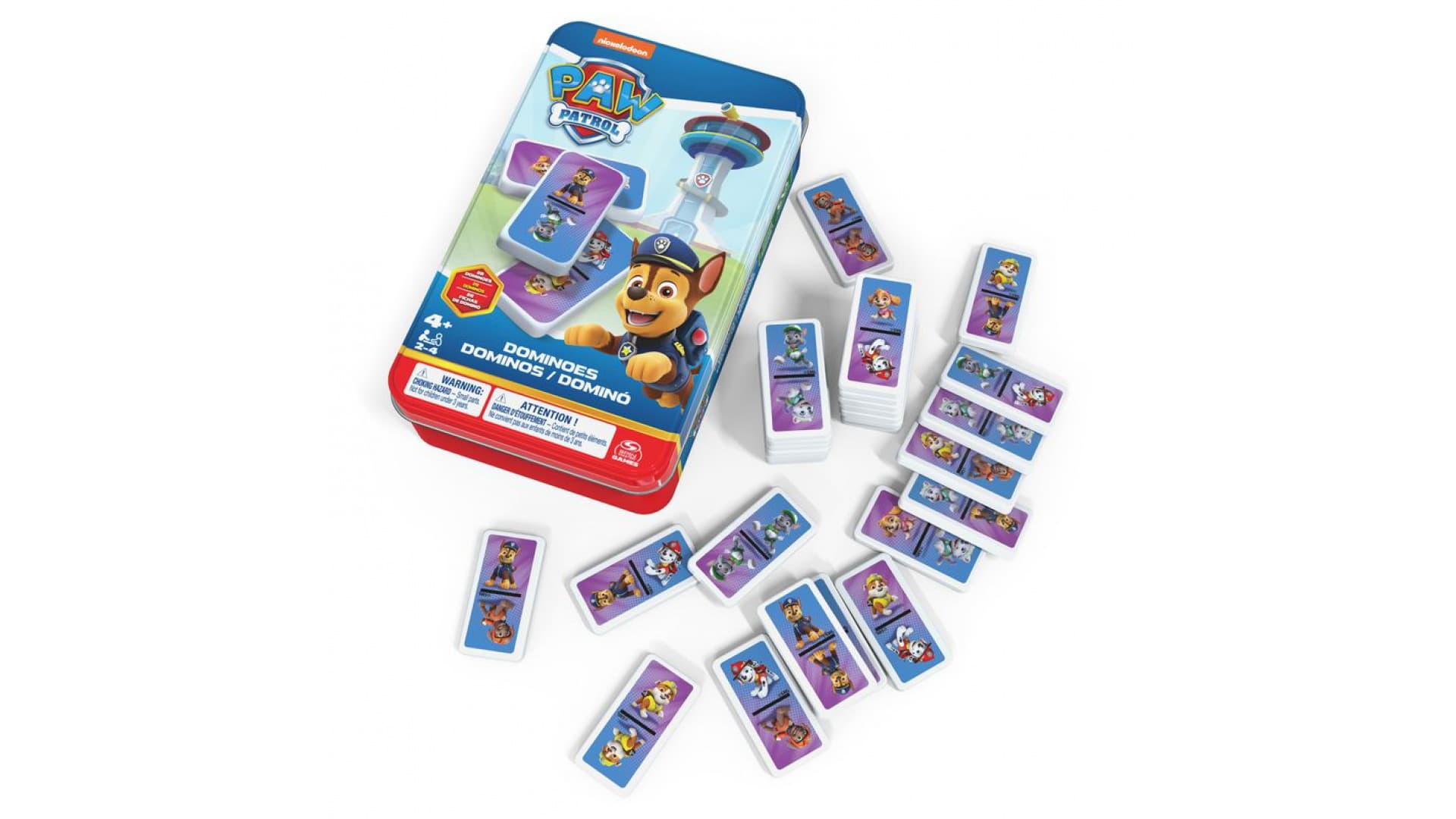 Spin Master Games Labková patrola domino v plechovej krabičke