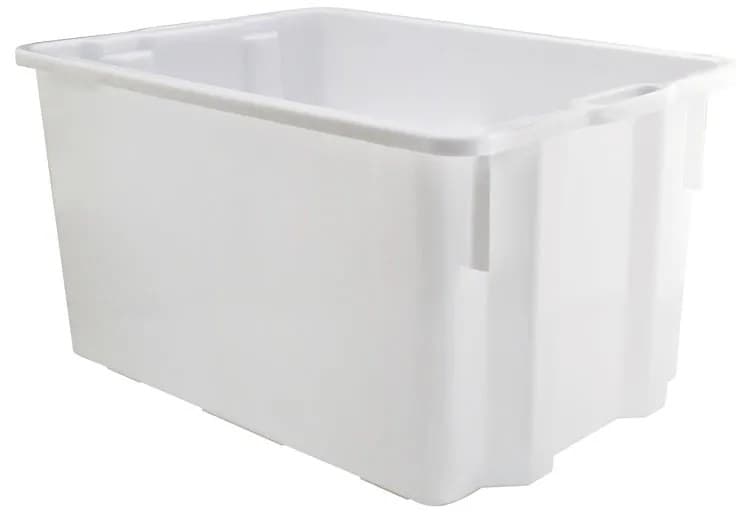 Zasúvacia a stohovacia prepravka biela, 630 x 440 x 340 mm