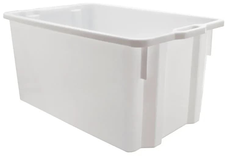 Zasúvacia a stohovacia prepravka biela, 720 x 470 x 360 mm