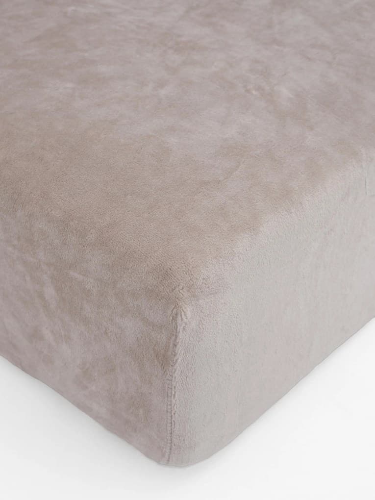 Plachta mikroplyš Deluxe do postieľky 70 x 140 cm - cappuccino