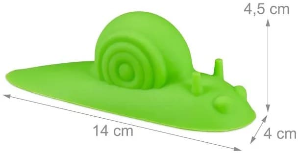 Zarážka na dvere slimák, sada 4 kusy, zelená RD0169