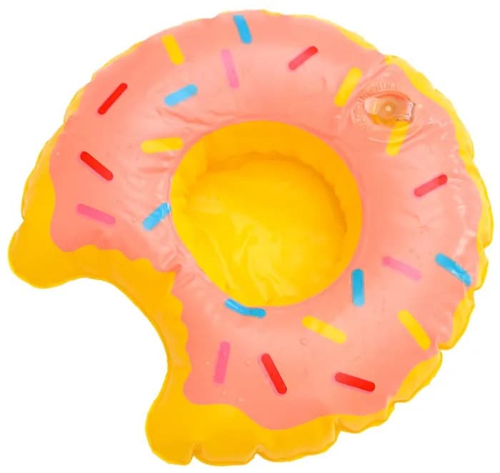 Nafukovací držiak nápojov DONUT ružový