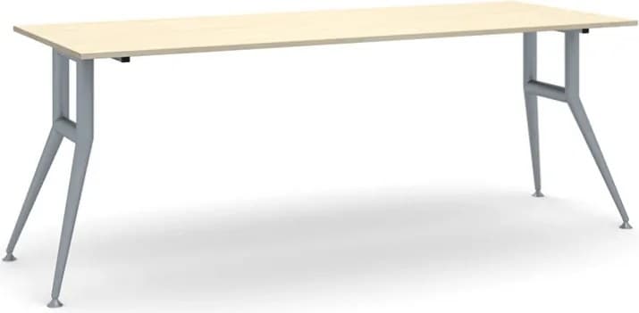 Rokovací kancelársky stôl WIDE, 220x80 cm, breza