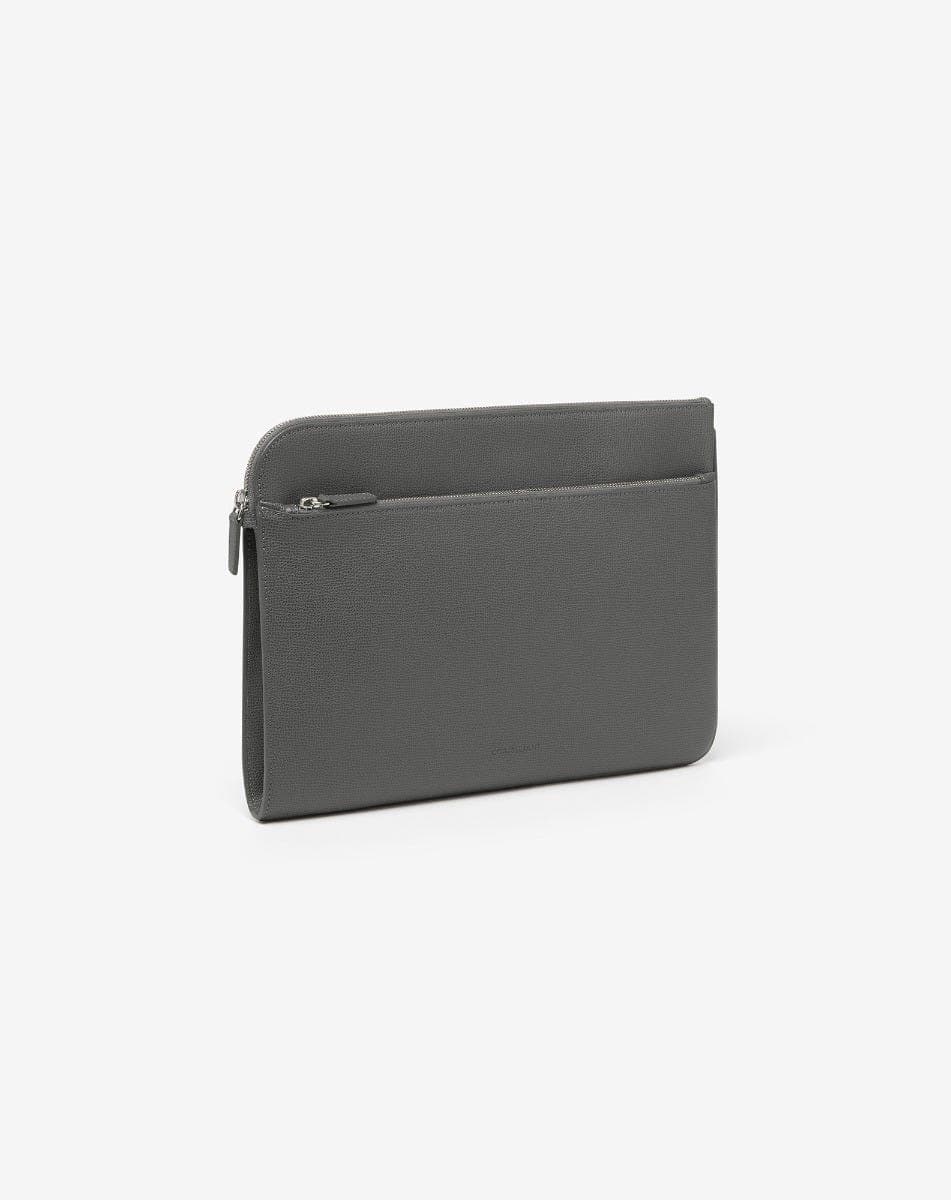 Grey leather briefcase