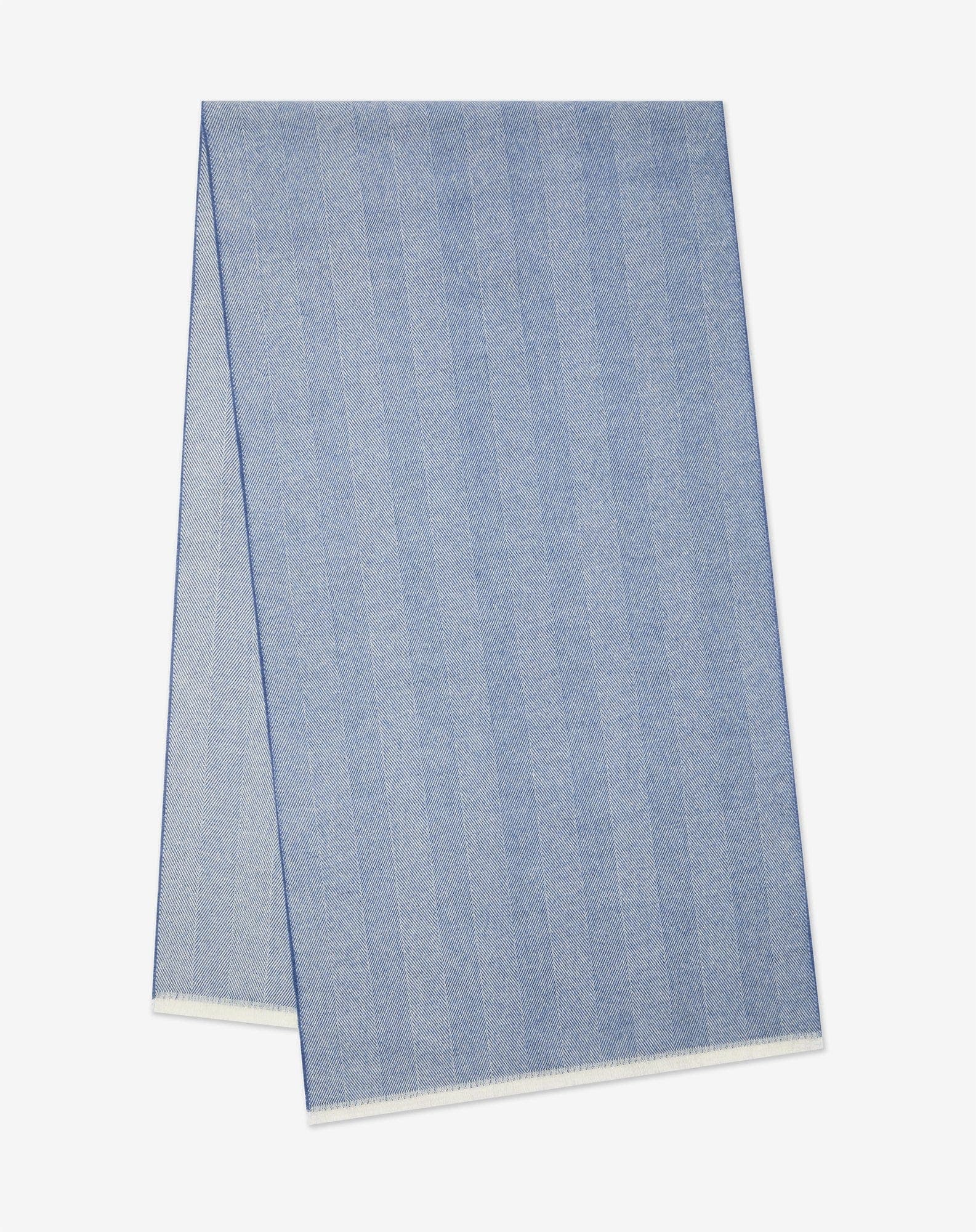 Cerulean blue pure wool scarf