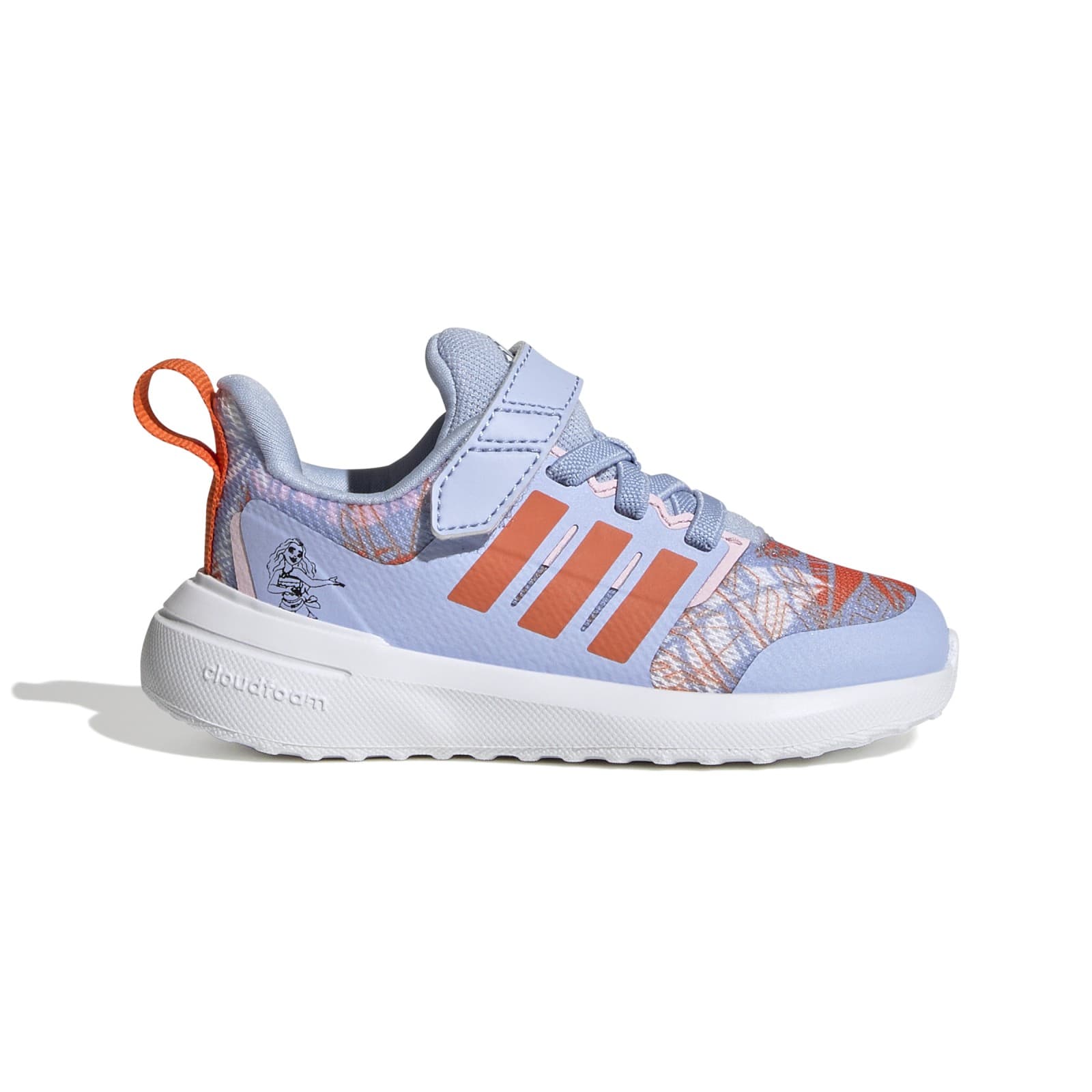 adidas x Disney FortaRun 2.0 Moana Cloudfoam Elastic Lace Top Strap Shoes 22