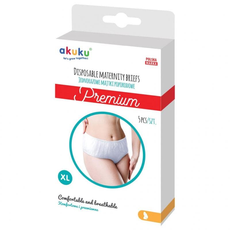 Akuku Jednorazové popôrodné nohavičky PREMIUM veľ. XL 5ks