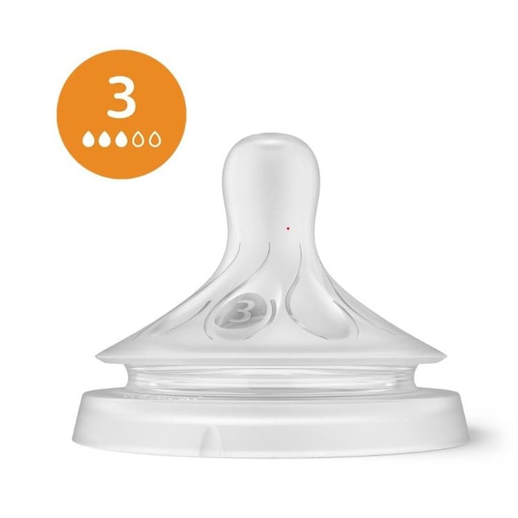 Avent 3 cumlíky na fľašu Philips Natural rôzne prietoky