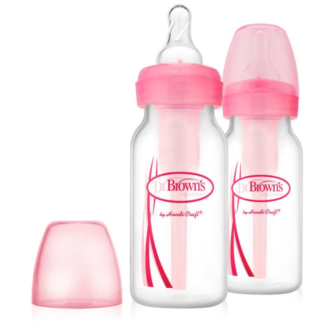 Dr. Brown´s Dojčenské fľaše 120 ml Options+ 2 ks. ružová