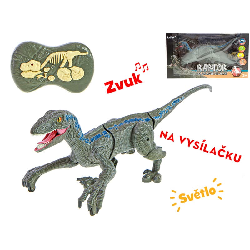 R/C dinosaurus 45cm na batérie 2,4GHz so svetlom a zvukom v krabičke