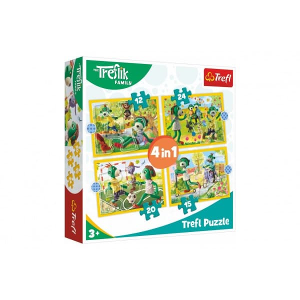 Trefl Puzzle 4v1 Rodina íků 20,5x28,5cm v krabici 28x28x6cm