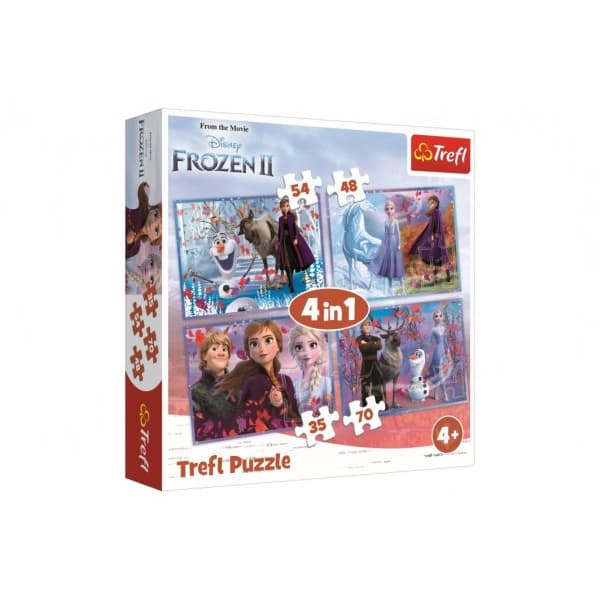 Trefl Puzzle 4v1 Ľadové kráľovstvo II / Frozen II