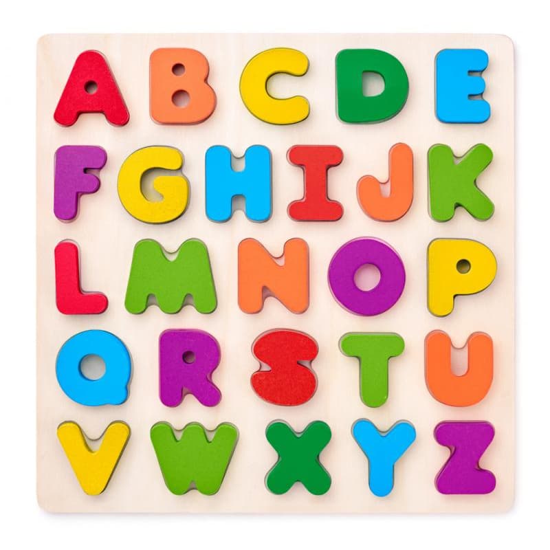Woody Puzzle ABC -masívne písmená na doske