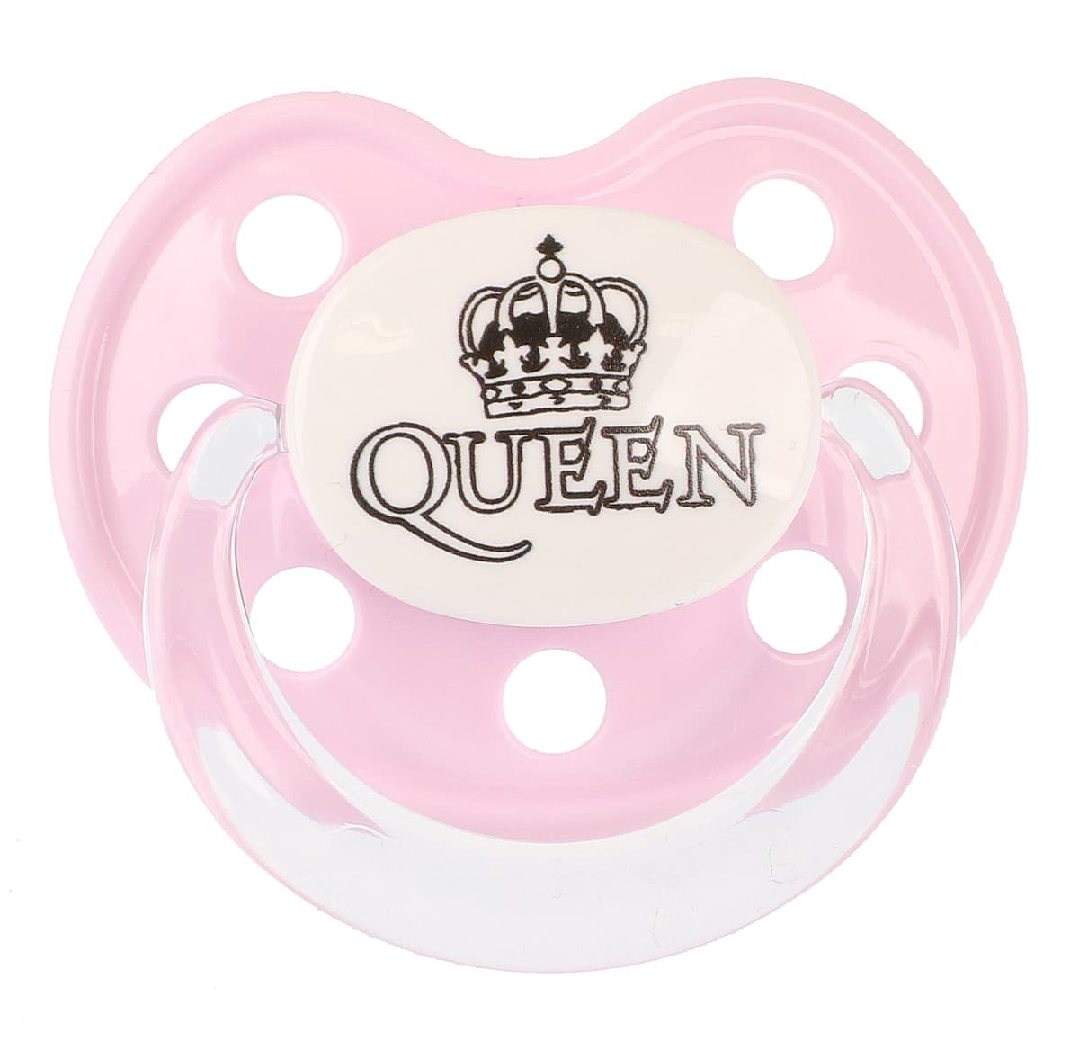cumlík Queen - (Logo) - pale pink/black - METAL-KIDS 2