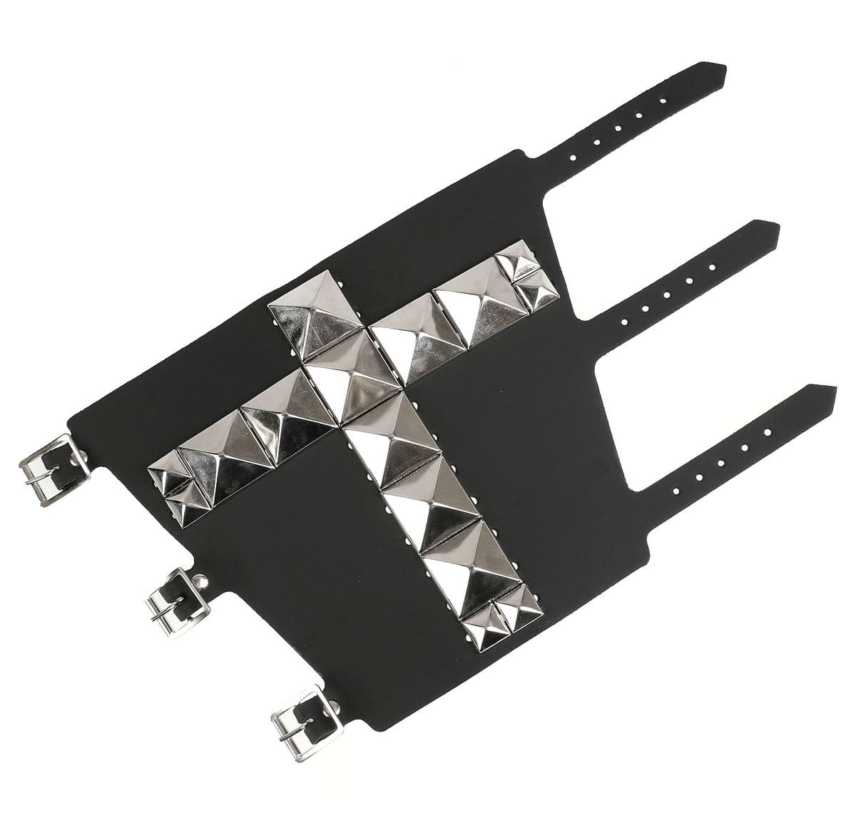 náramok 11 Row With Large Silver Pyramid Cross