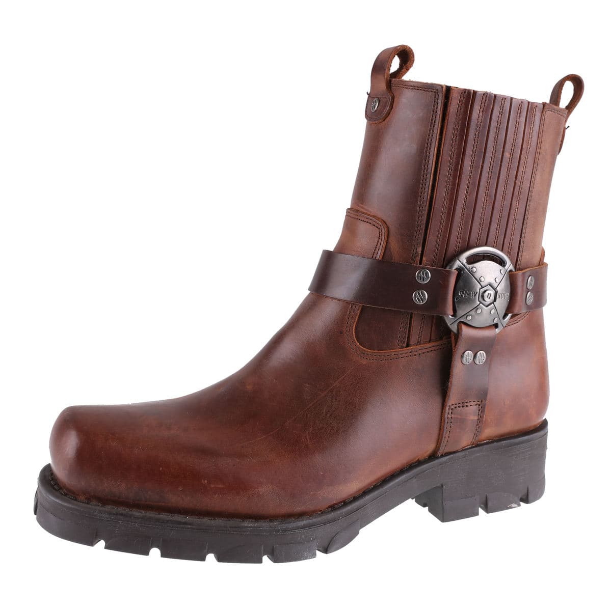 topánky kožené dámske - ALASKA CUERO, MOTORCYCLE MARRON - NEW ROCK - M.7605-S20 43