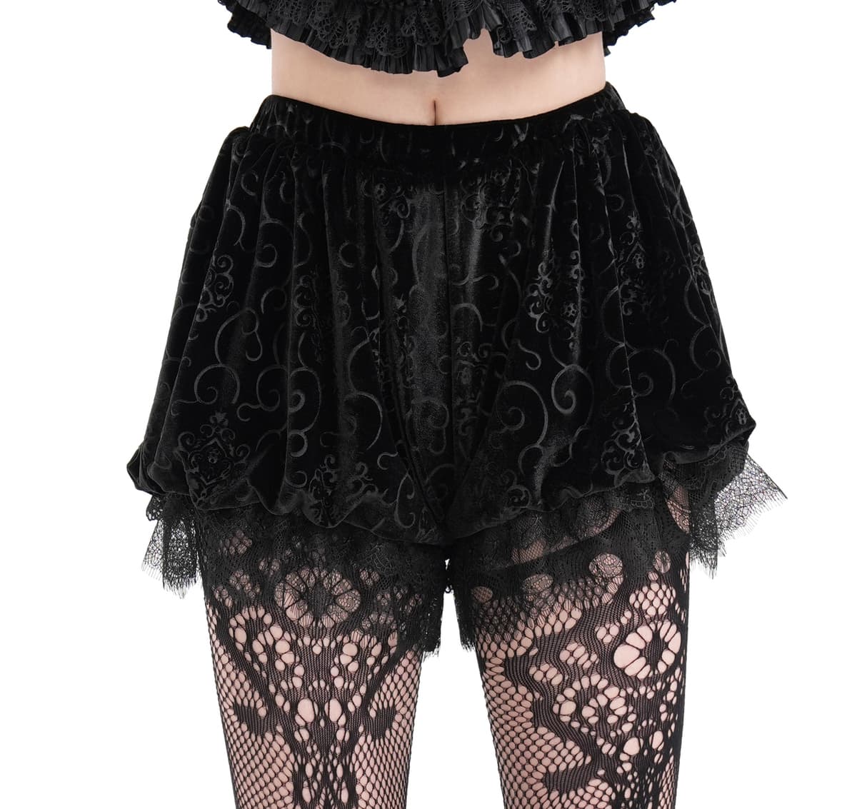 kraťasy dámske DEVIL FASHION - Black Gothic L