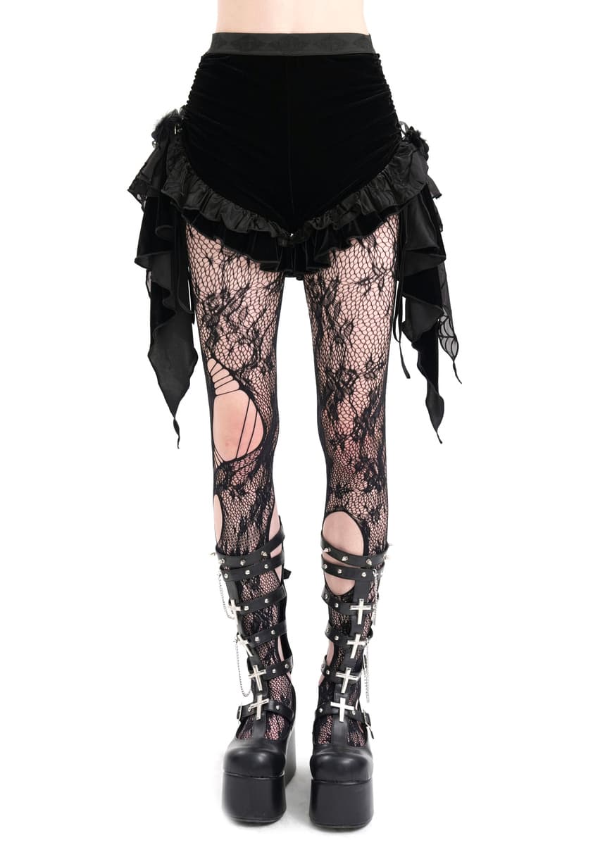 kraťasy dámske DEVIL FASHION - Black Gothic XXL
