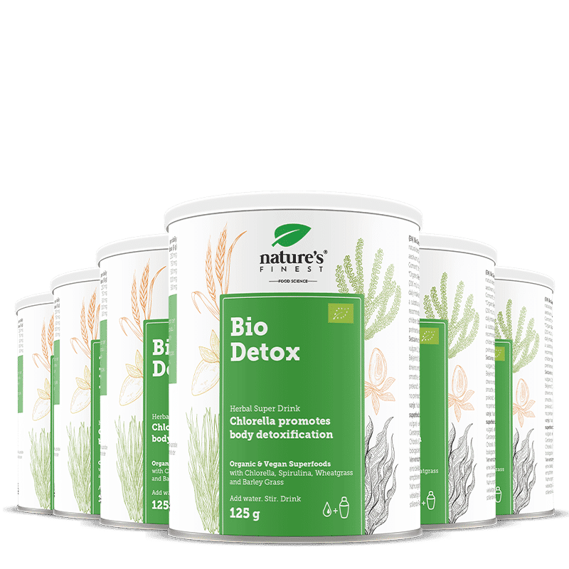 100% Organický Detox Nápoj | 6x Bio Detox od Nature's Finest | Chlorella, Spirulina, Lucuma | Najlepšie Detox Produkty na Slovensku