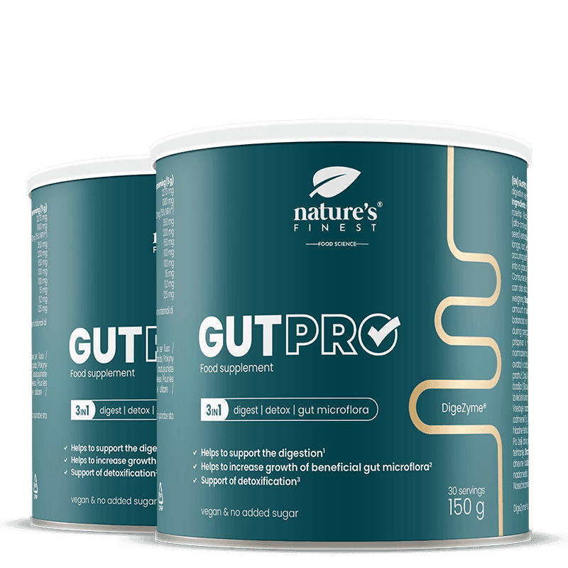 Nature's Finest GutPRO | tráviace enzýmy a vláknina | podpora črevnej rovnováhy, detoxu a trávenia | amyláza, proteáza, lipáza, celuláza,